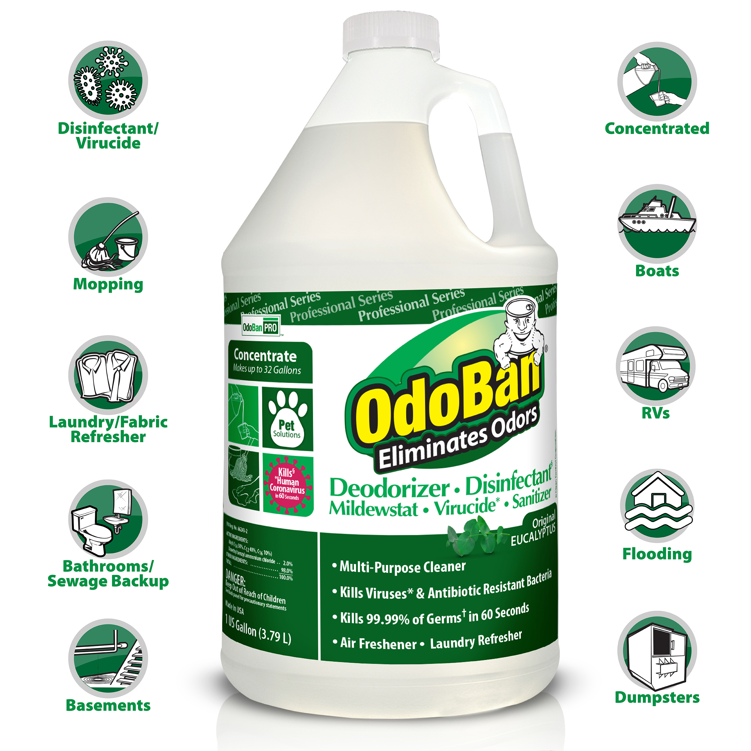  OdoBan Ready-to-Use Luxury Vinyl Floor Cleaner, Streak